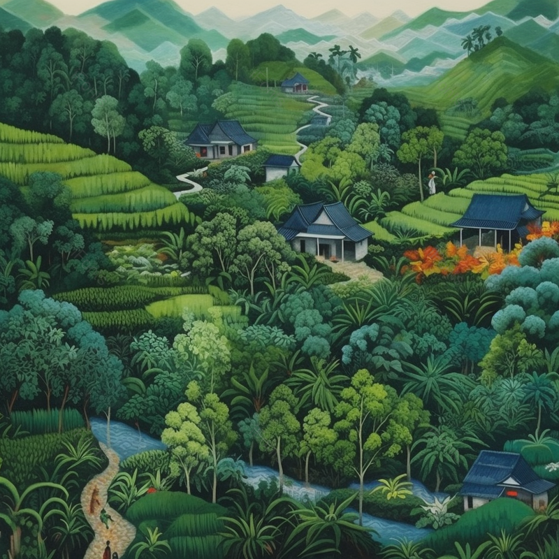 丛林乡间农家插画,插画/手绘图,插画/手绘图库,插画/手绘图下载,插画/手绘
